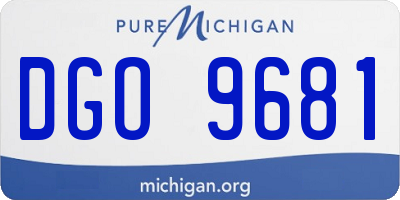 MI license plate DGO9681