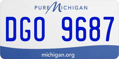 MI license plate DGO9687