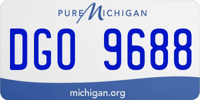 MI license plate DGO9688