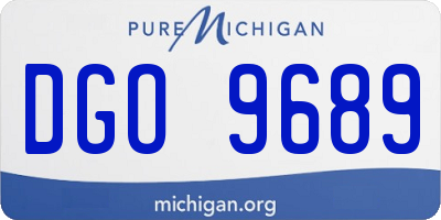 MI license plate DGO9689