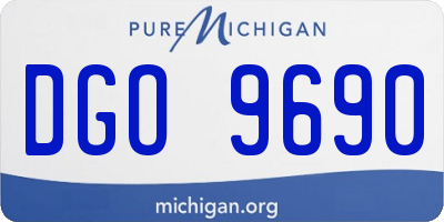 MI license plate DGO9690