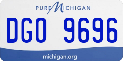 MI license plate DGO9696