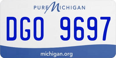 MI license plate DGO9697