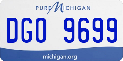 MI license plate DGO9699