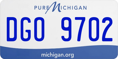 MI license plate DGO9702