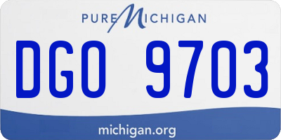 MI license plate DGO9703