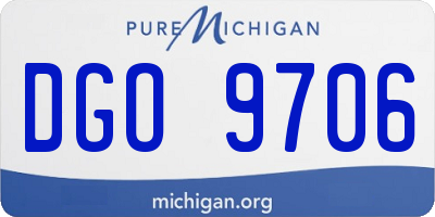 MI license plate DGO9706