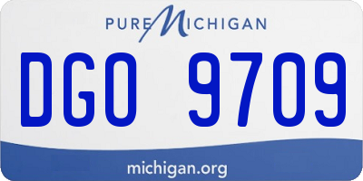 MI license plate DGO9709