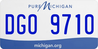 MI license plate DGO9710
