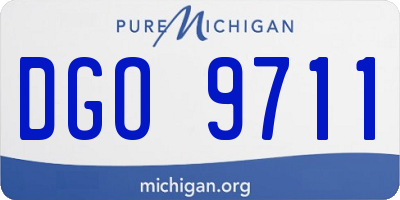 MI license plate DGO9711