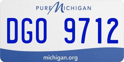 MI license plate DGO9712