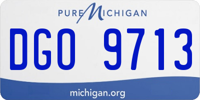 MI license plate DGO9713