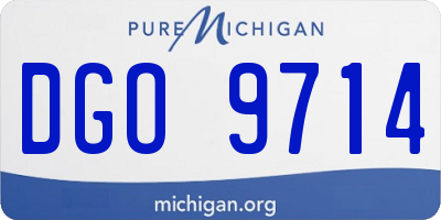 MI license plate DGO9714