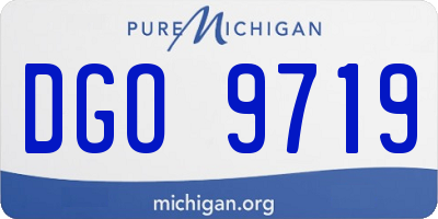 MI license plate DGO9719