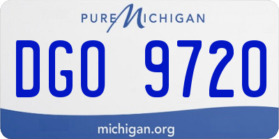 MI license plate DGO9720