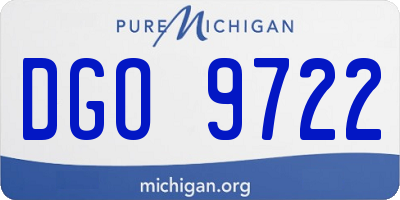 MI license plate DGO9722
