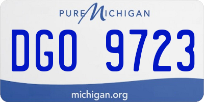 MI license plate DGO9723