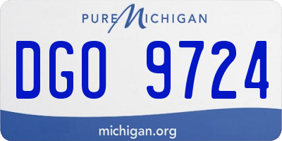 MI license plate DGO9724