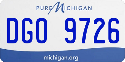 MI license plate DGO9726