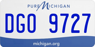 MI license plate DGO9727