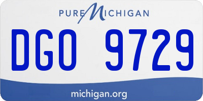 MI license plate DGO9729