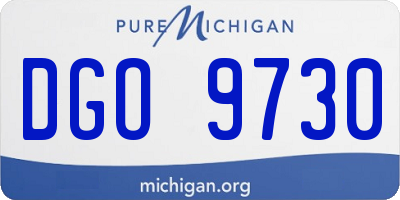 MI license plate DGO9730