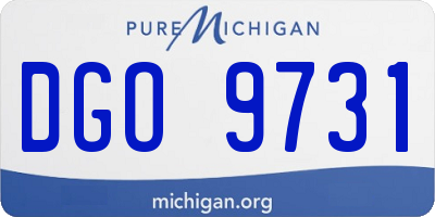 MI license plate DGO9731