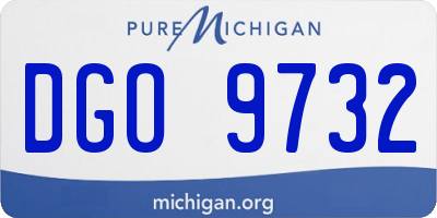 MI license plate DGO9732
