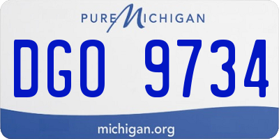 MI license plate DGO9734