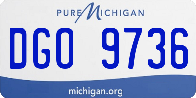 MI license plate DGO9736