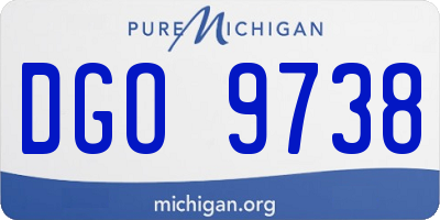 MI license plate DGO9738