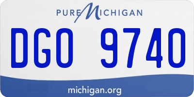MI license plate DGO9740