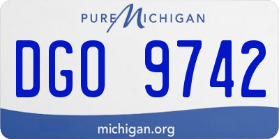 MI license plate DGO9742