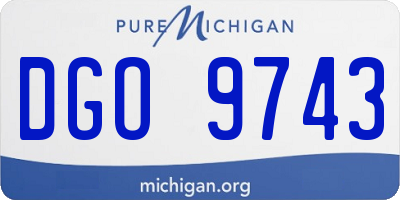 MI license plate DGO9743