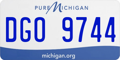 MI license plate DGO9744