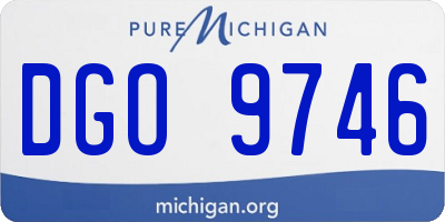 MI license plate DGO9746