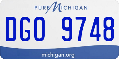 MI license plate DGO9748
