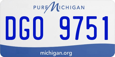 MI license plate DGO9751