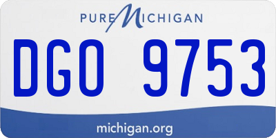 MI license plate DGO9753