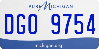 MI license plate DGO9754