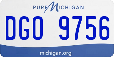 MI license plate DGO9756