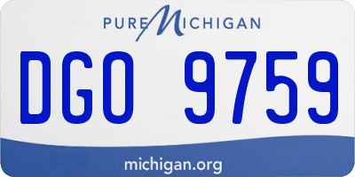 MI license plate DGO9759