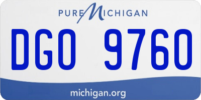 MI license plate DGO9760