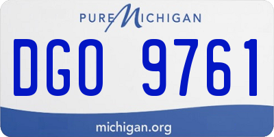 MI license plate DGO9761