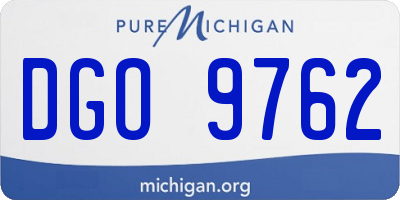 MI license plate DGO9762