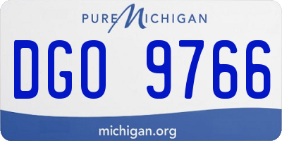 MI license plate DGO9766