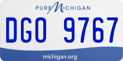 MI license plate DGO9767