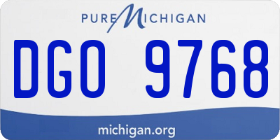 MI license plate DGO9768