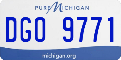 MI license plate DGO9771