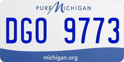 MI license plate DGO9773